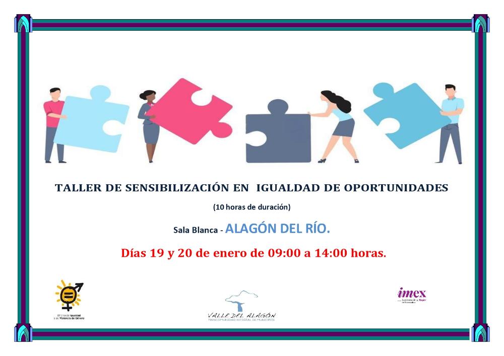 Imagen CURSO DE SENSIBILIZACIÓN EN IGUALDAD DE OPORTUNIDADES 19 Y 20 DE ENERO.